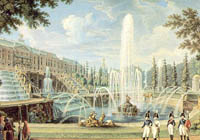 Ческий - Вид Большого каскада с фонтаном "Самсон" 
                                   и Большого дворца в Петергофе